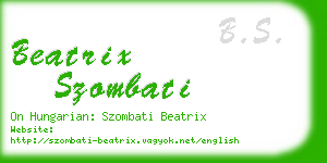 beatrix szombati business card